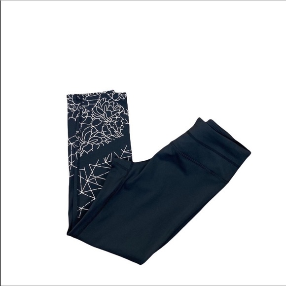 Athleta black sonar Capri cropped ankle graphic floral print - Picture 12 of 13